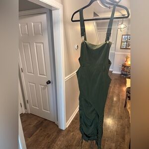 Parachute Dress olive color